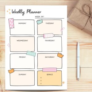Cute & Simple Printable Weekly Planner