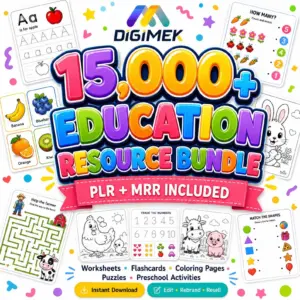Mega Kids Learning Activities Bundle – Printable Worksheets