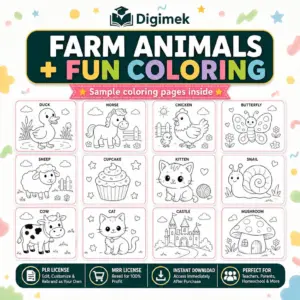 Mega Kids Learning Activities Bundle – Printable Worksheets - Image 5